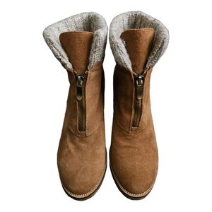 Chinese Laundry Marvel Women Dark Carmel Suede Carmel Ankle Boot Size 8